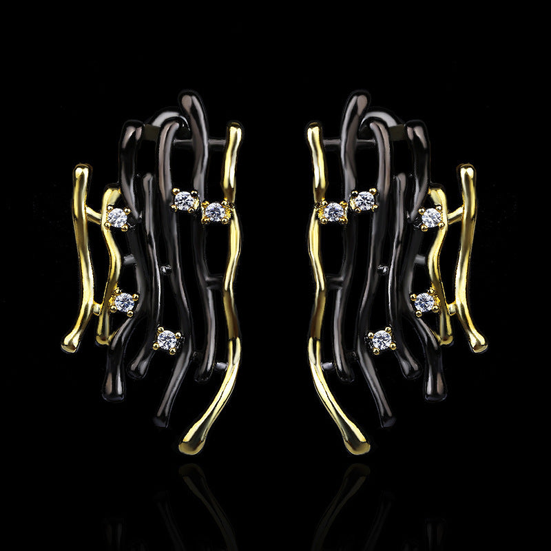 Earrings Geometric Retro Earrings Hollow Earrings