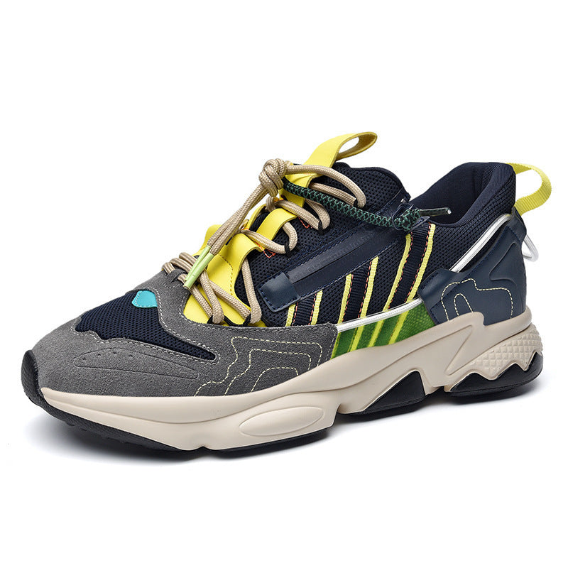 Men's Shoes Summer Youth Students National Tide Casual Shoes Mesh Breathable Retro Running Sports
