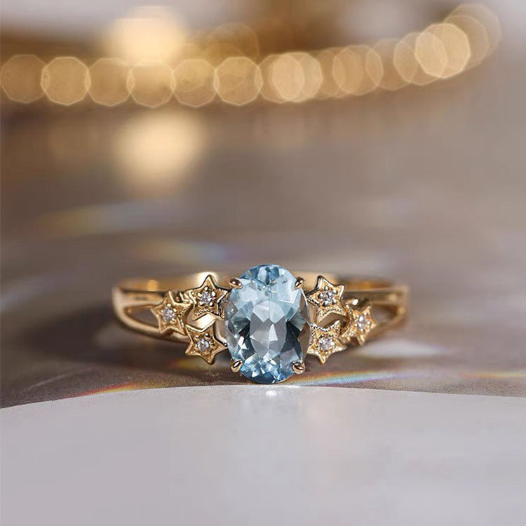 Aquamarine Ring Affordable Luxury Fashion