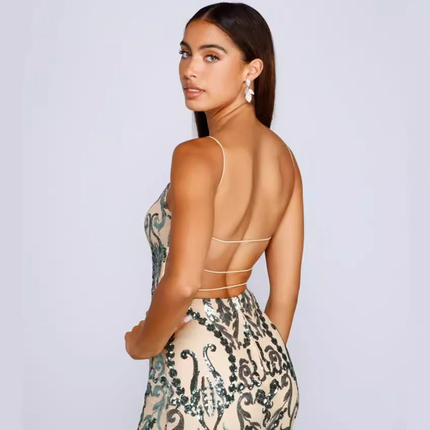 Fashion Personality Sequin Female Sequins Dress