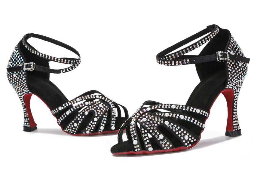 Diamond Latin Dance Shoes Women's Indoor Soft Bottom