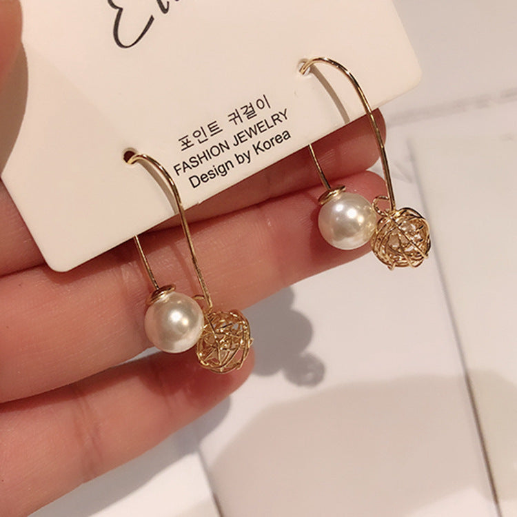 Earrings Stud Earrings Personality Tassel Wild Long Silver Pin Earrings