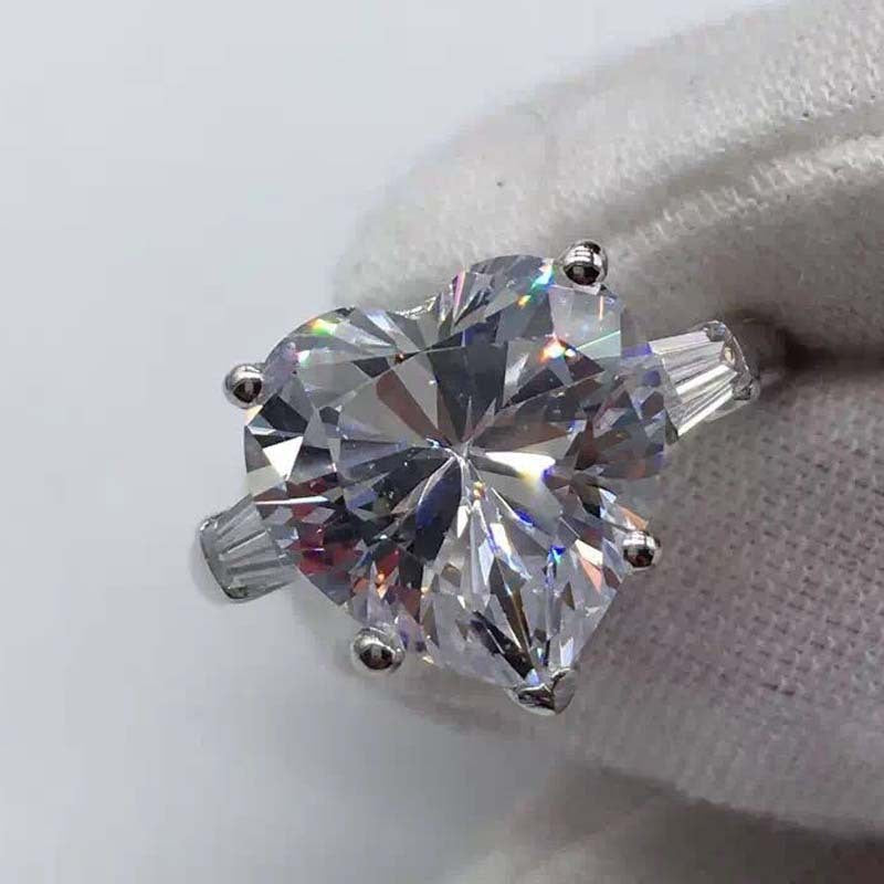 Peach Heart Diamond Ring