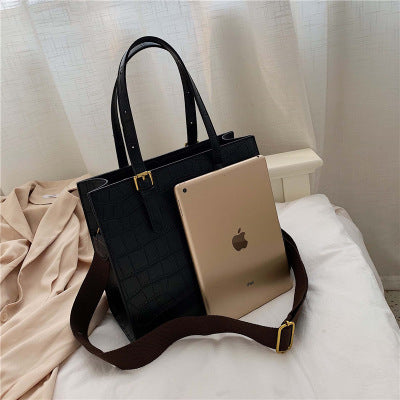 Stone pattern broadband tote bag