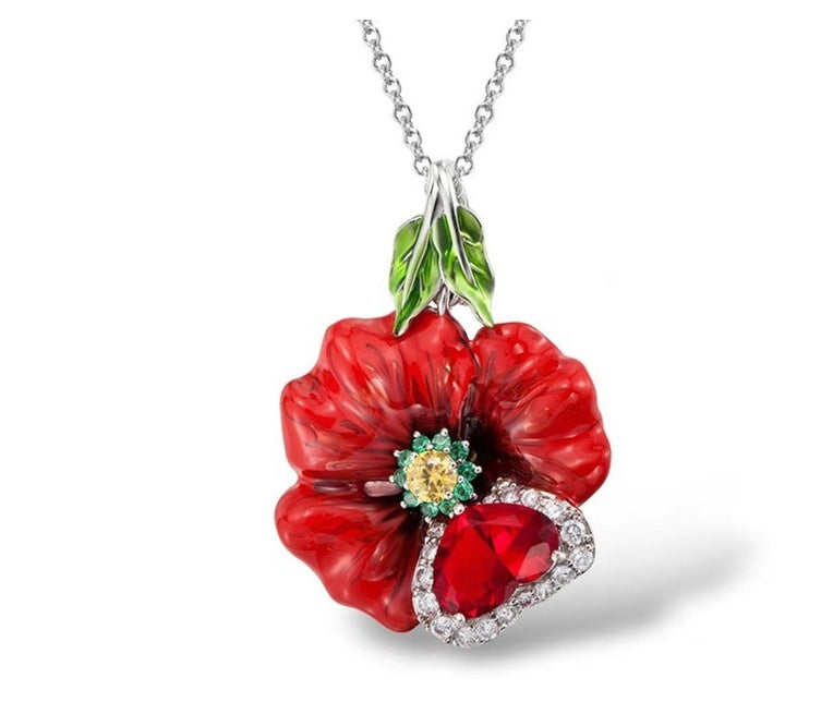 Dripping diamond necklace