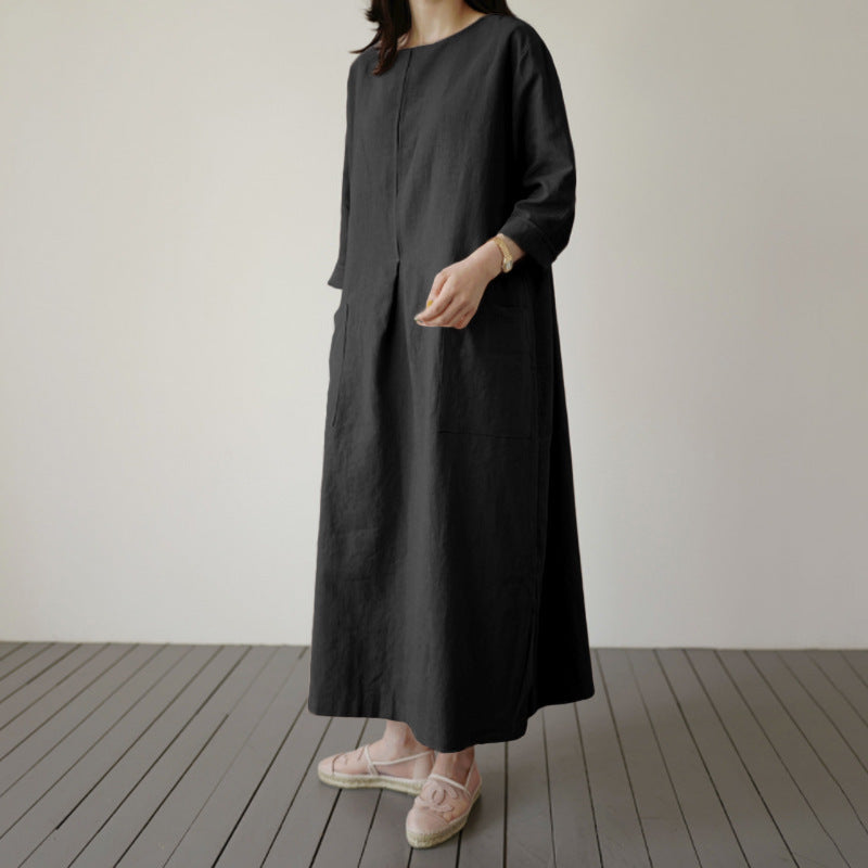 Cotton and linen dress