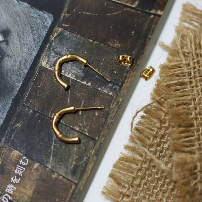 Bamboo Stud Earrings Earrings