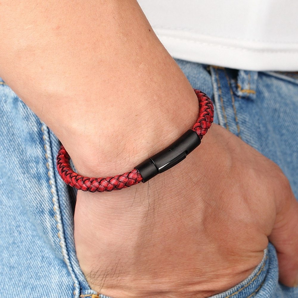 Men and women Bracelets Black Stainless Steel Jewelry Gifts
