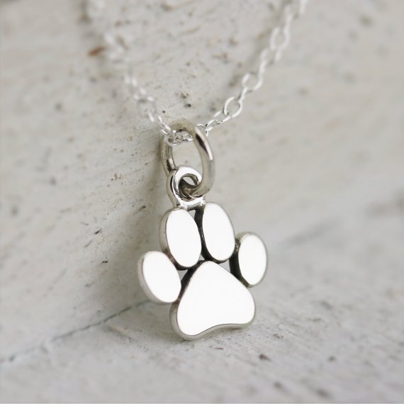 Women's Alloy Necklace Cute Cat Paw Necklace