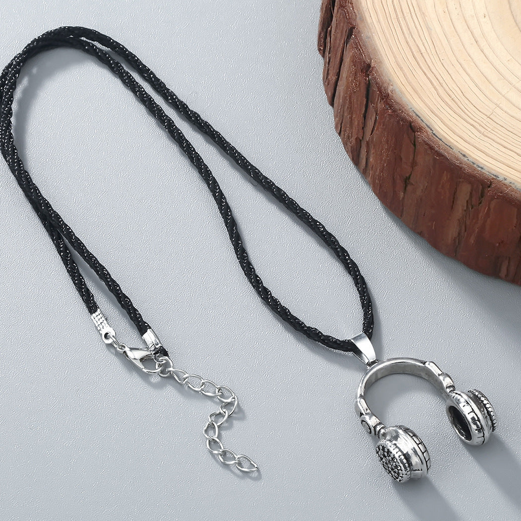 Men's Slavic Punk Necklace Accessories Earphone Necklace