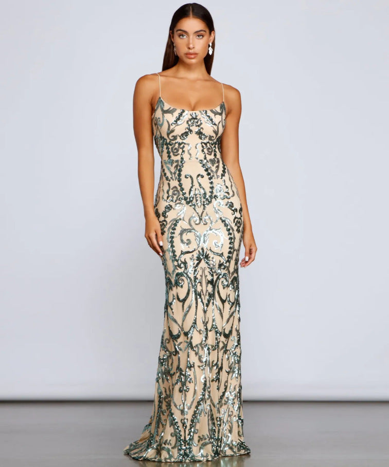 Fashion Personality Sequin Female Sequins Dress