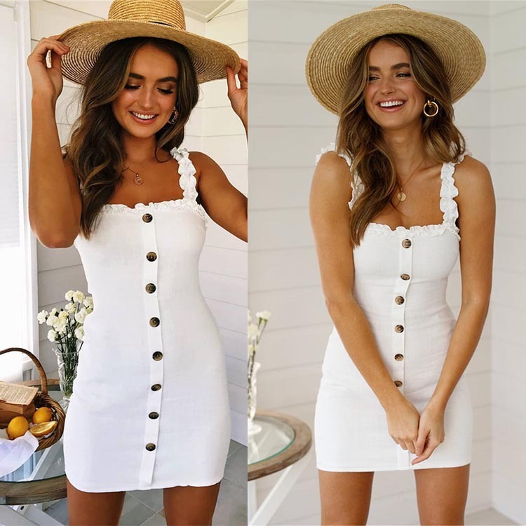 Cotton and linen dress