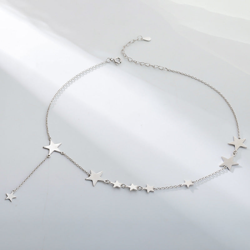 Star necklace female short clavicle necklace