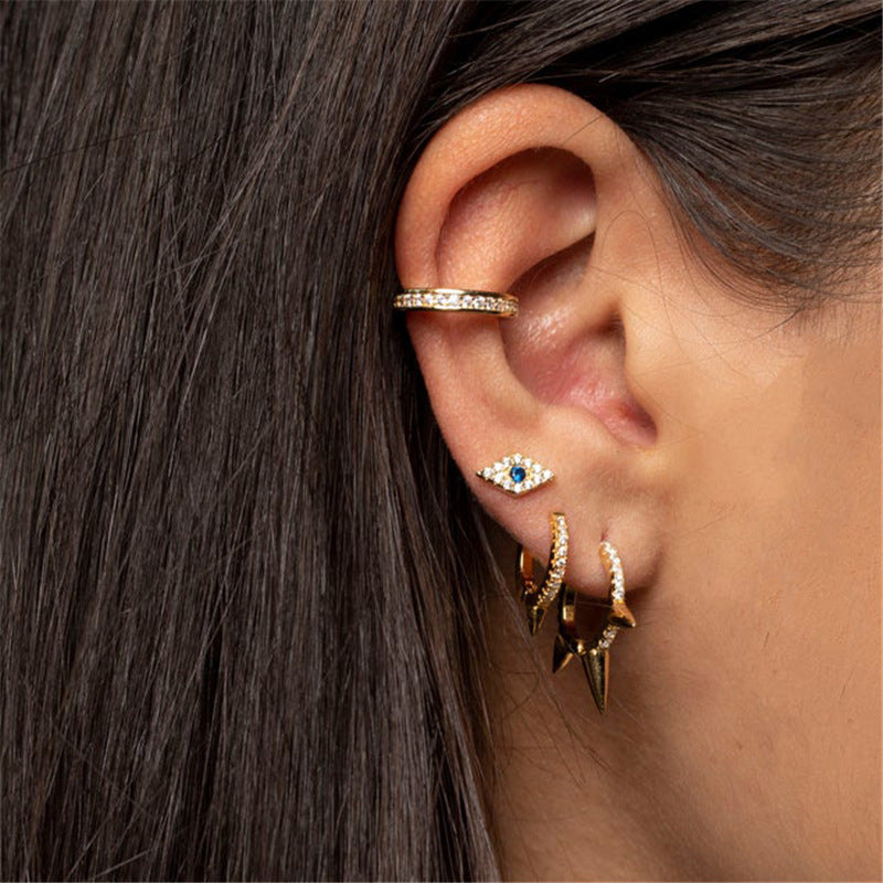 Punk Style Geometric Diamond Trendy Earrings