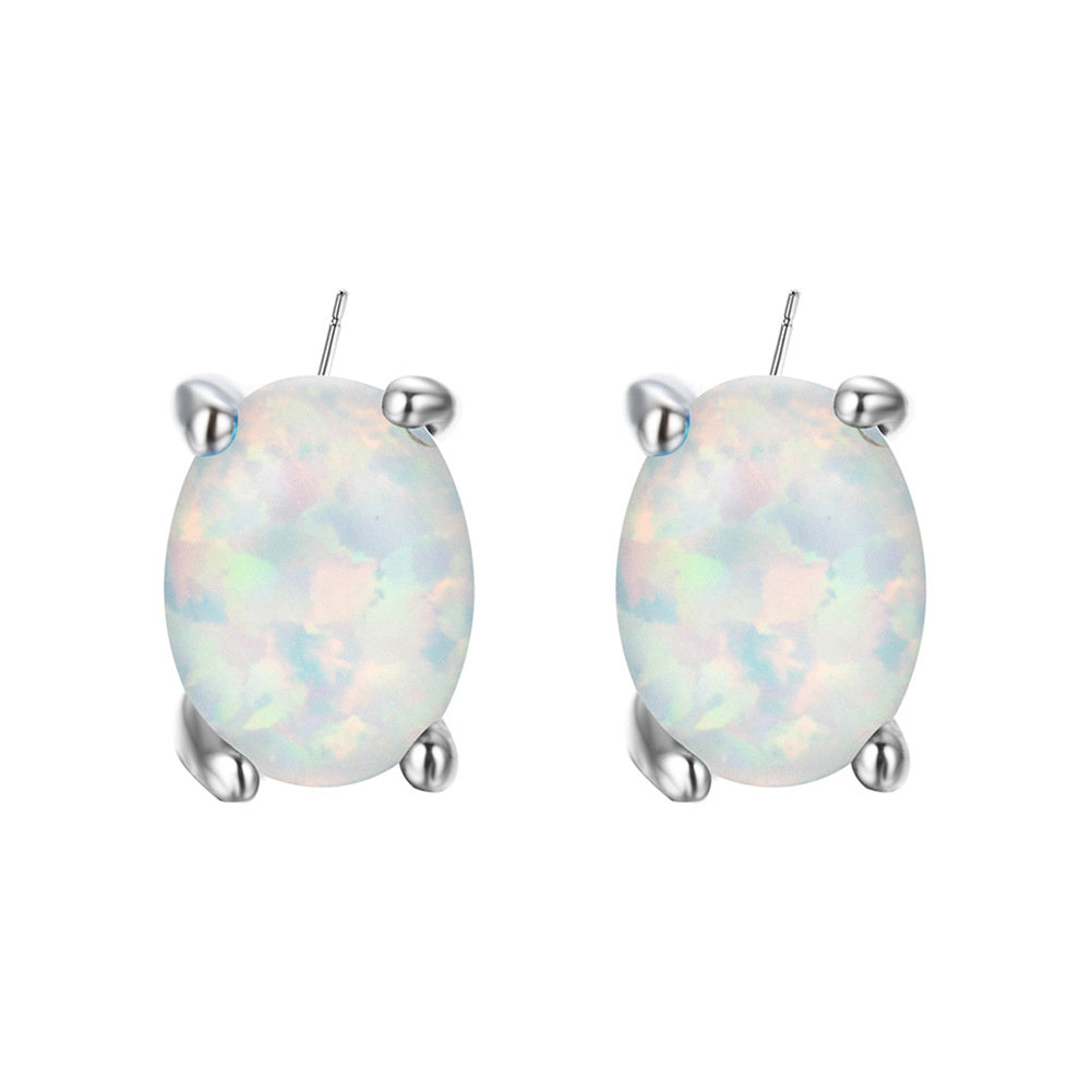 Opal Earrings Earrings With Zircon