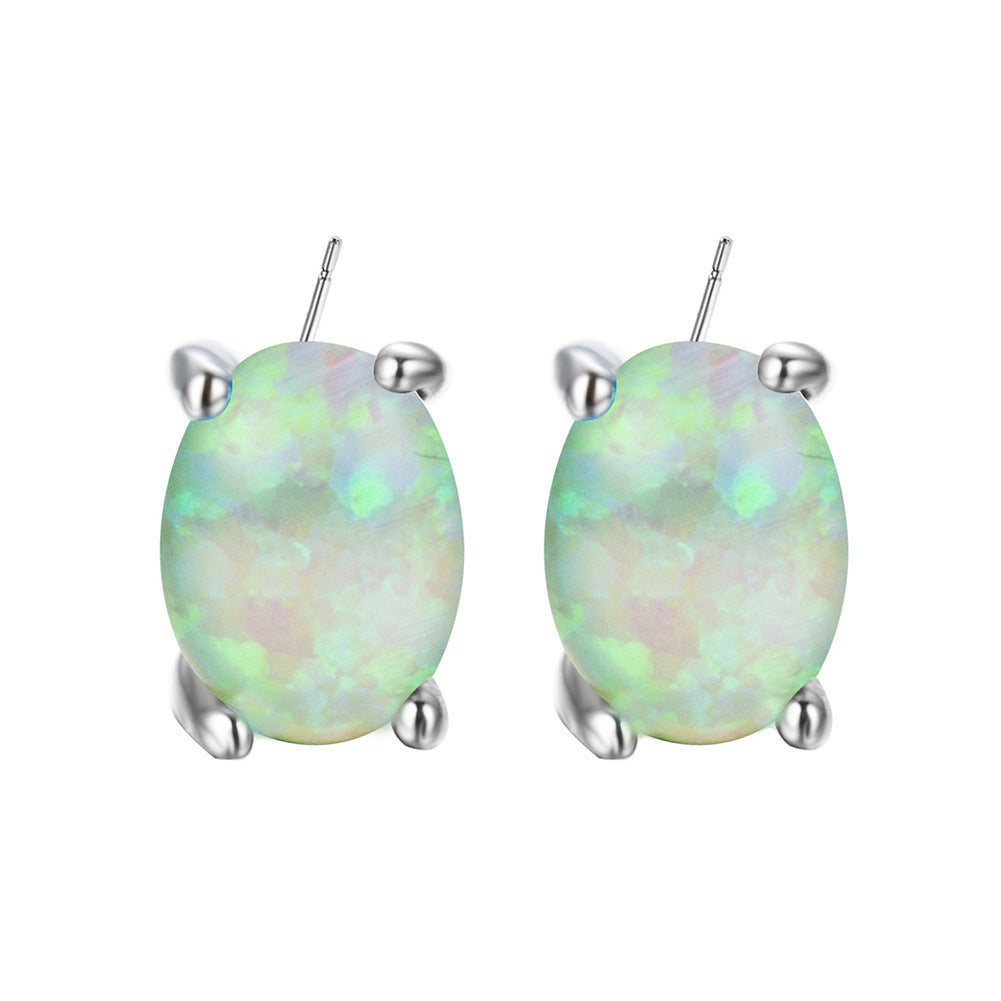 Opal Earrings Earrings With Zircon