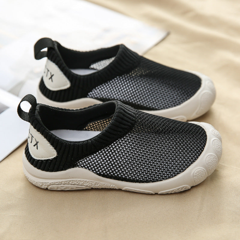 Mesh Hole Shoes Breathable Semi-sandal Shoes