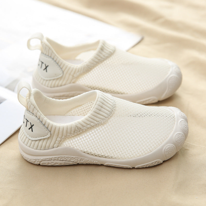 Mesh Hole Shoes Breathable Semi-sandal Shoes