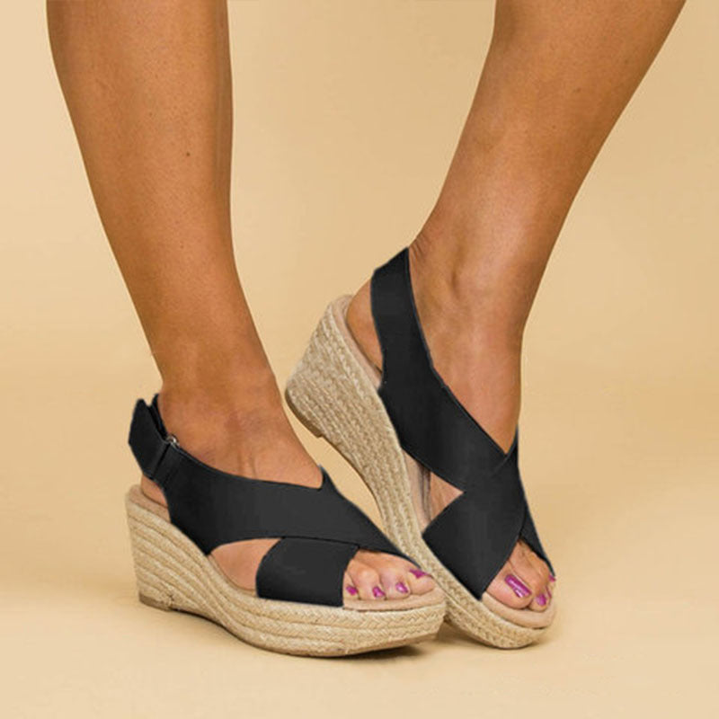 Rubber Viscose Shoes Side And Back Women's Sandals