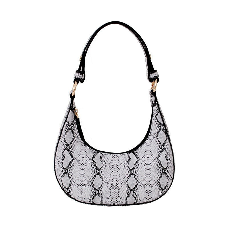 Korean Fashion Snake Print Underarm Bag