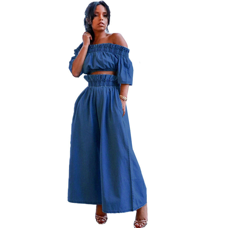 VAZN WYM1940 Solid A line Colorful Skinny Short Sleeve Long Pants Summer Women Casual 2Piece Two Fashion Bodycon Women Set