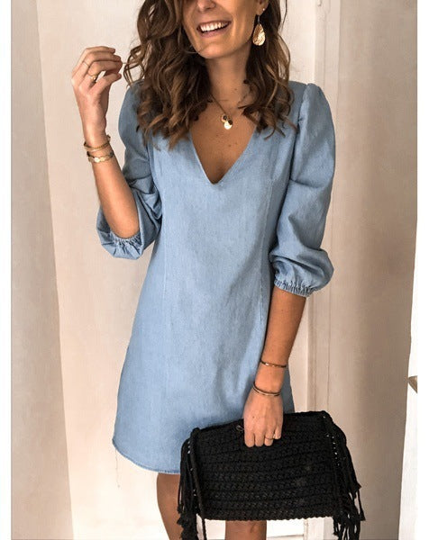 Casual Loose Cotton And Linen Dress Women's Clothing