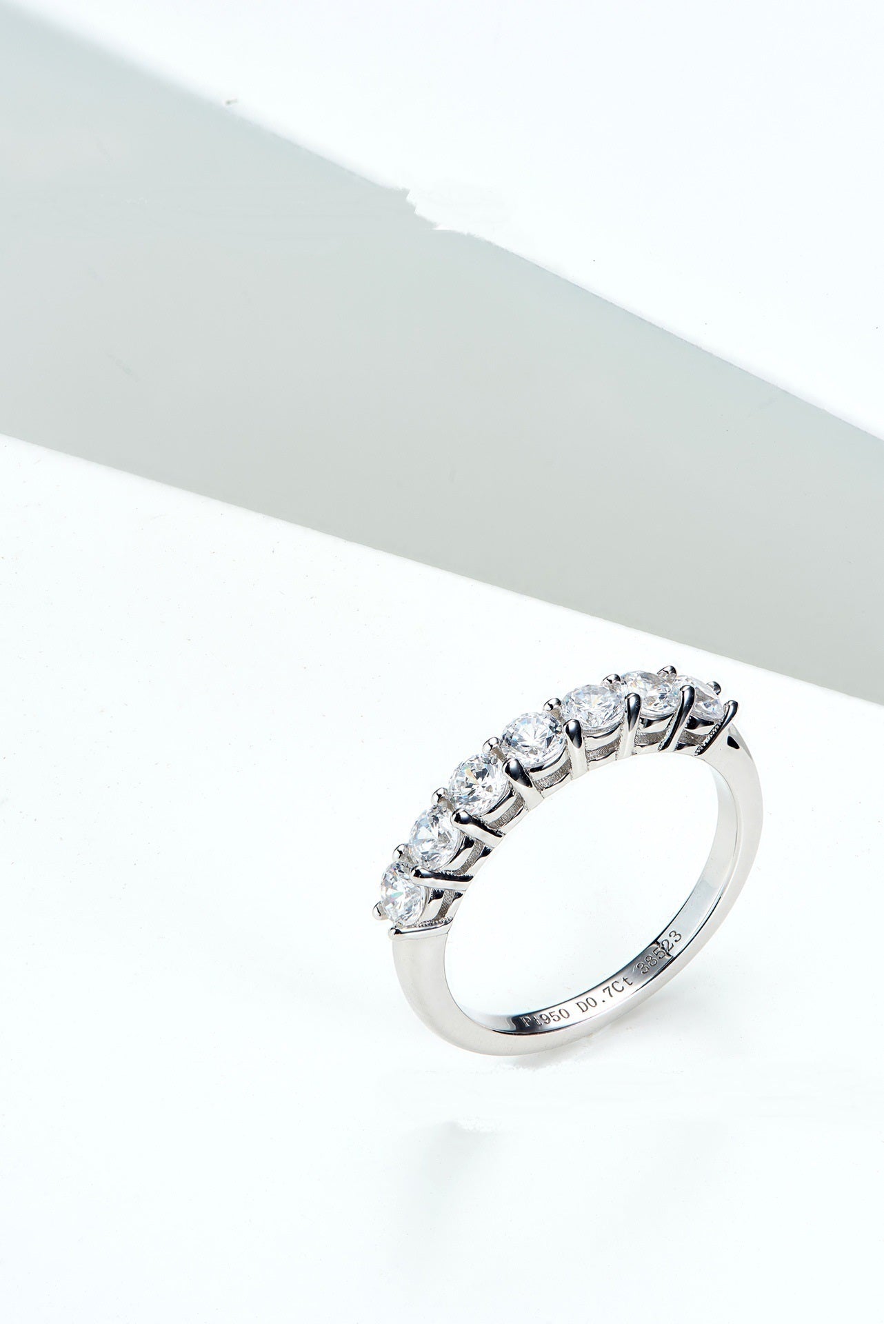Small Row Diamond Ring Women Sterling Silver
