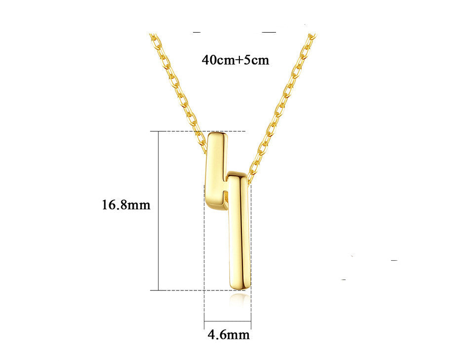 Sterling Silver Necklace Glossy One-word Necklace