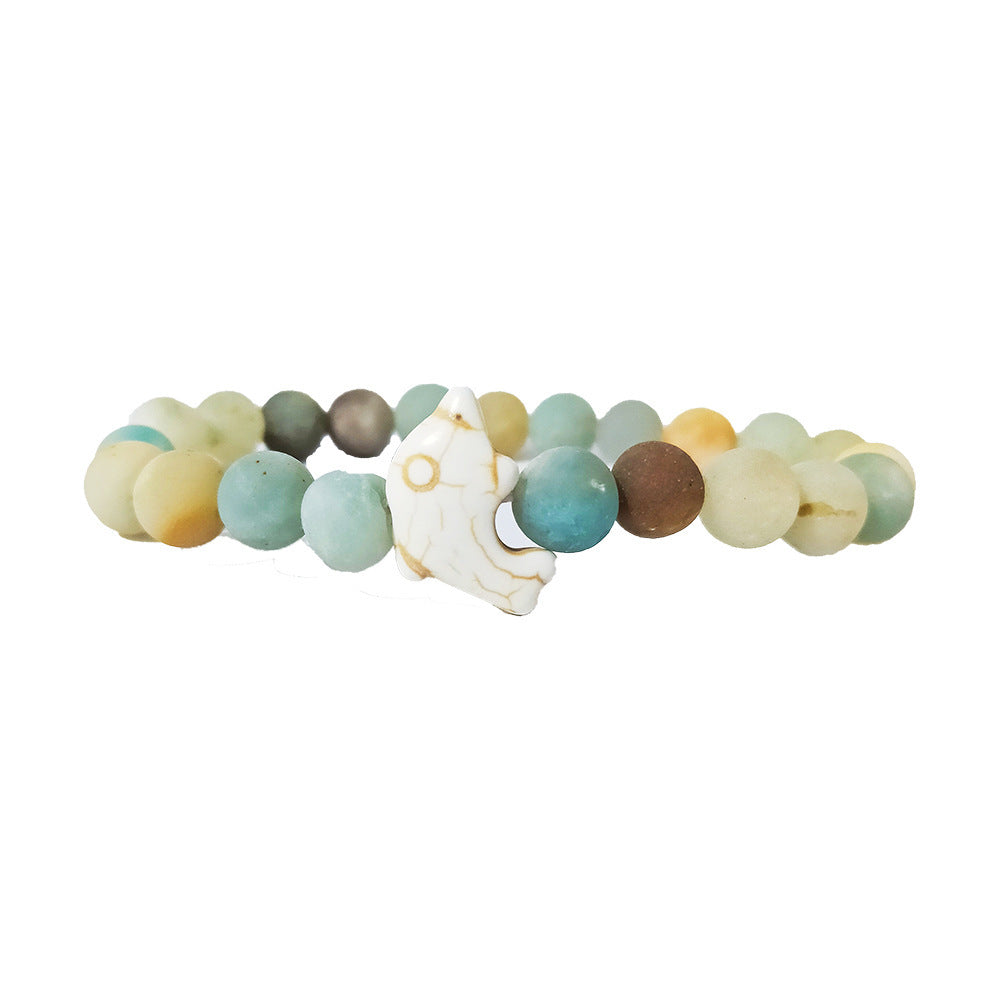 Dolphin Volcanic Rock Elastic Bracelets