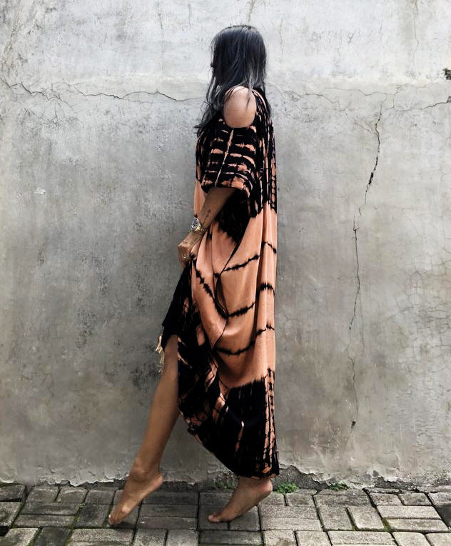 Beach Cover-up Off Shoulder Positioning Robe Seaside Vacation Dress Bikini Swimsuit Sun Protection Shirt