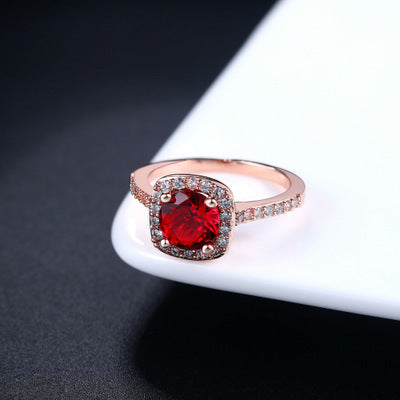 Zircon micro-plated white gold ring