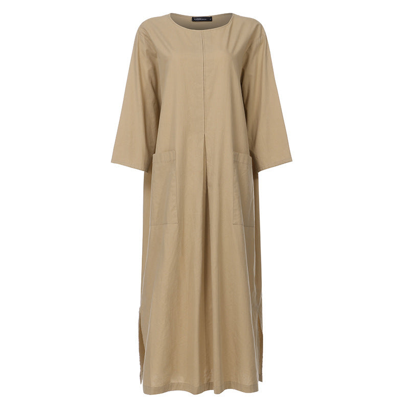 Cotton and linen dress