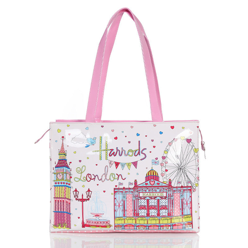 Letter printed handbag