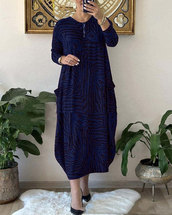 Women's Spring And Autumn Leopard Print Dresses