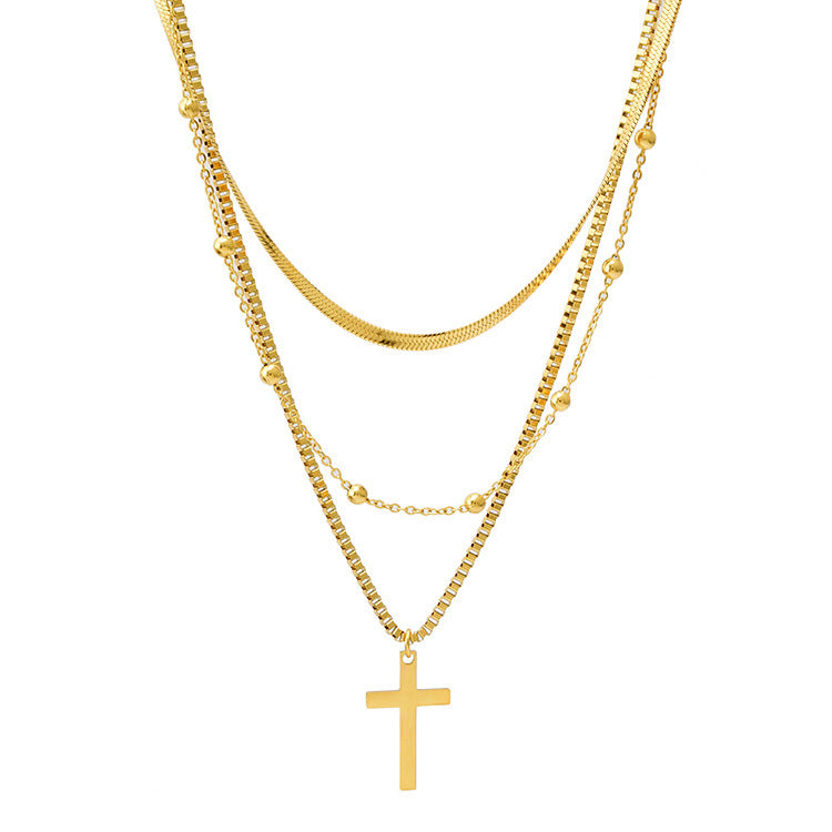 Men And Women Can Wear Fashion Titanium Steel Cross Necklace