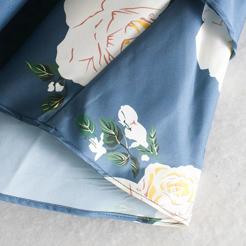 Layered floral print dress