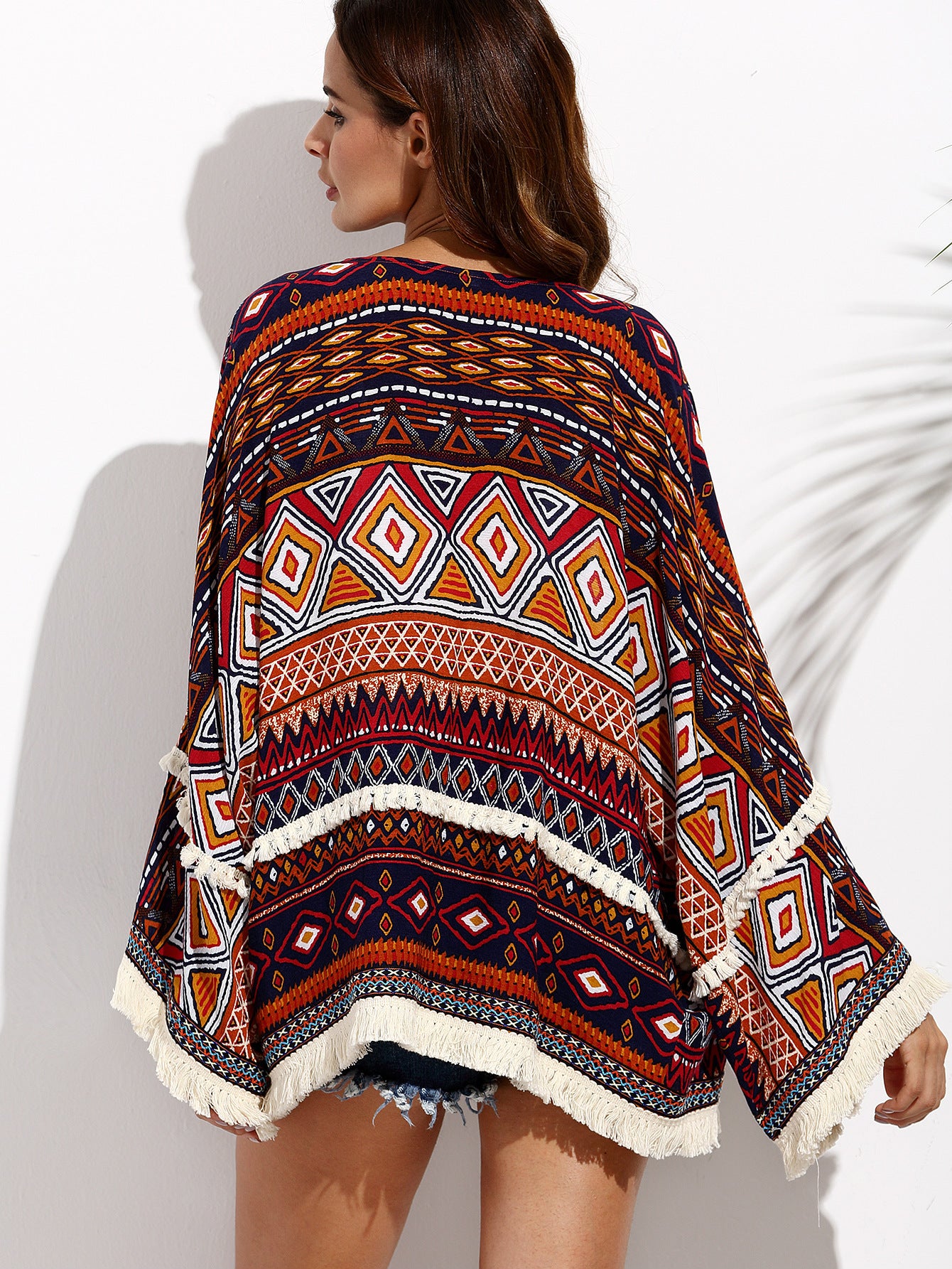Printed beach cardigan