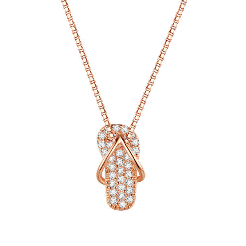 Creative slippers necklace