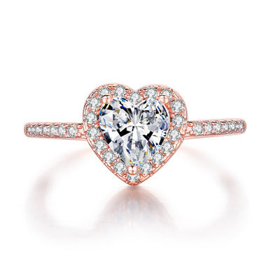 Zircon micro-plated white gold ring