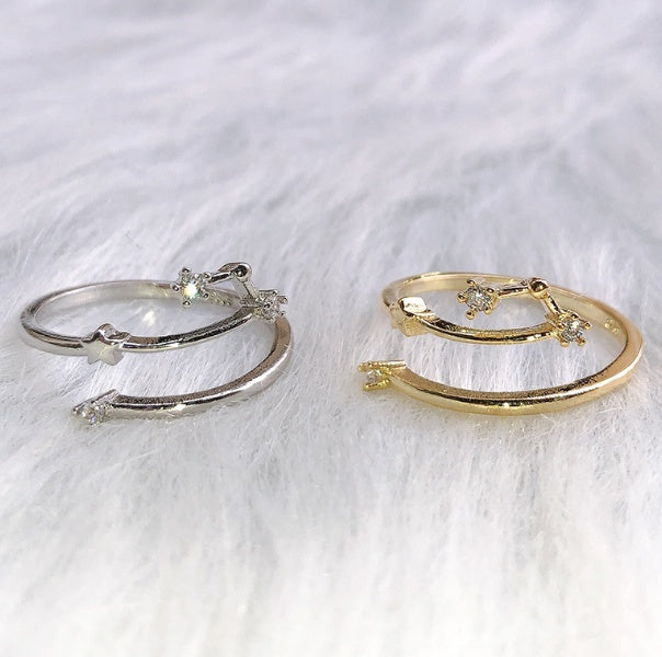 12 constellations star rings