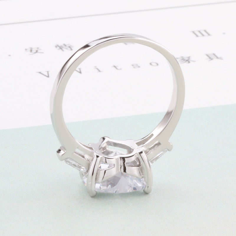 Peach Heart Diamond Ring