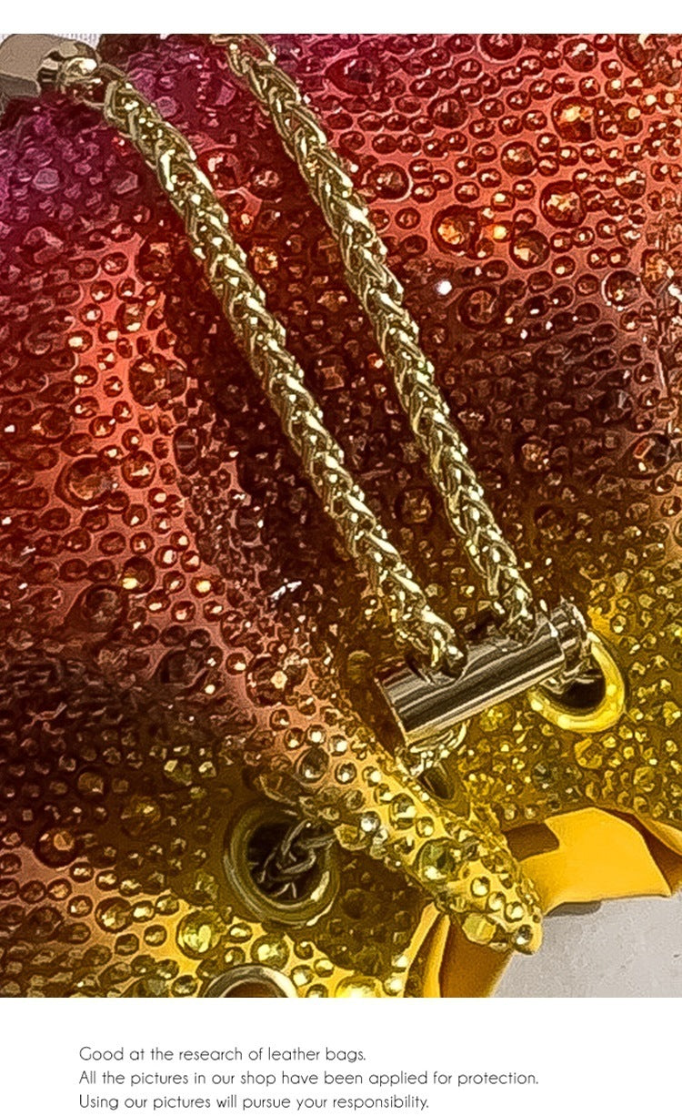 Rhinestone Chain Tote Crossbody Bag