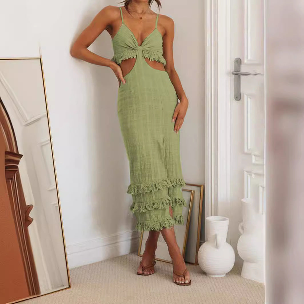 Personalized Sling Temperament Dress Close-fitting Sheath Dress