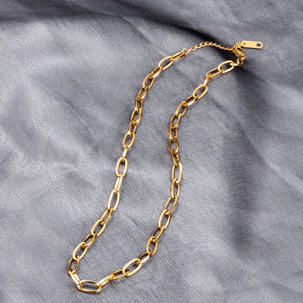Women's Fashion Trendy Style Simple Coarse Flat Necklace