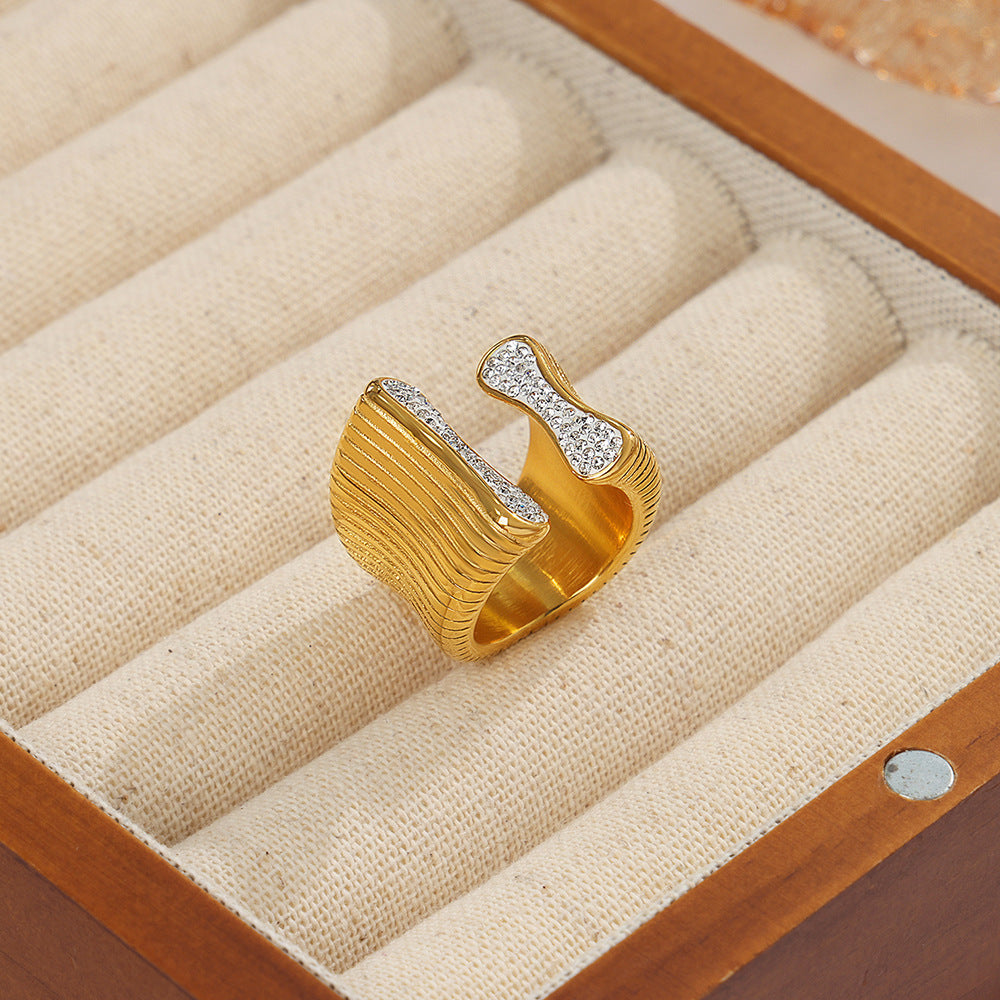 French Personality Shell Texture Ring