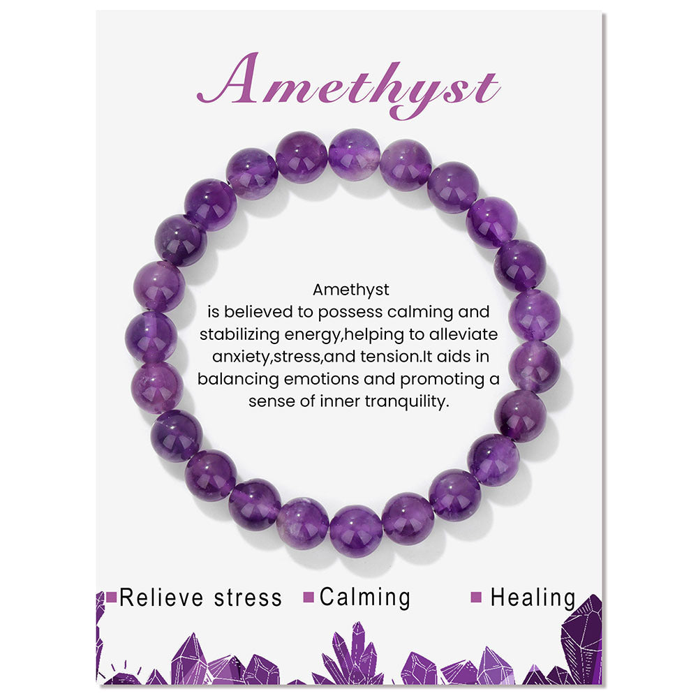 Simple And Natural Stone Handmade Elastic String Bracelet