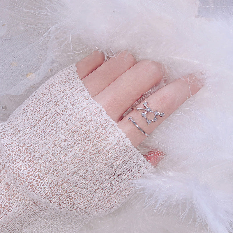 12 constellations star rings