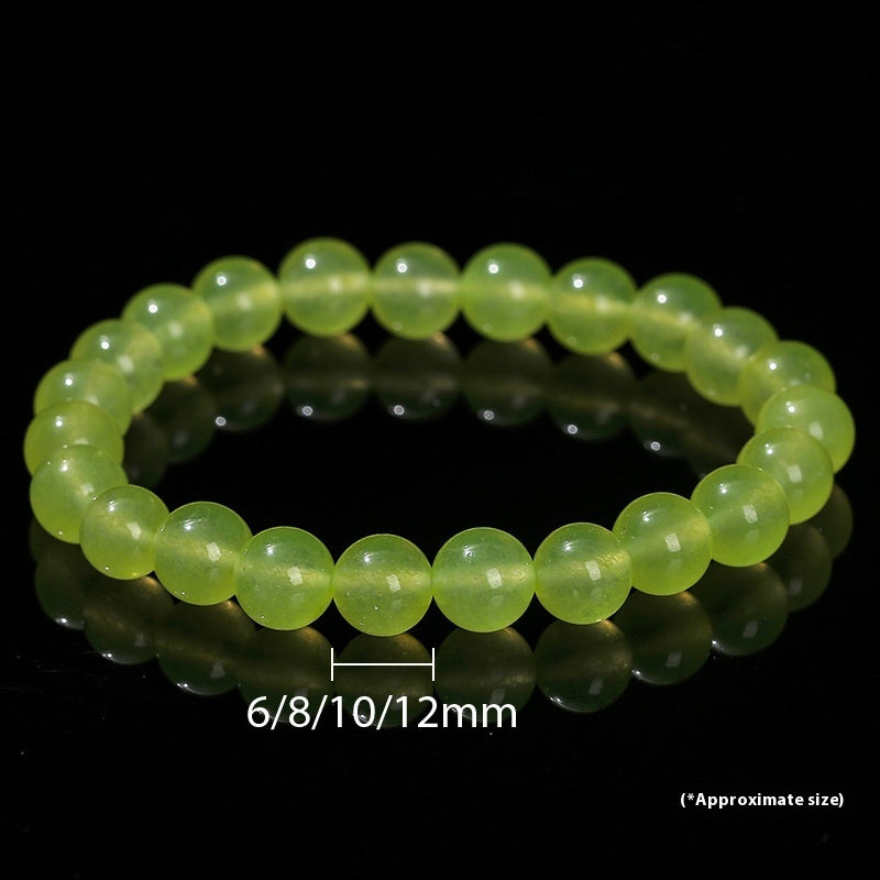 Chalcedony Sea Blue Sapphire Sky Blue Simple Men And Women Single Circle Round Beads Bracelet