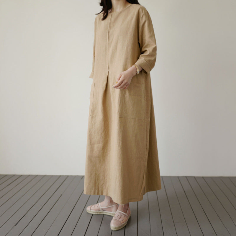 Cotton and linen dress