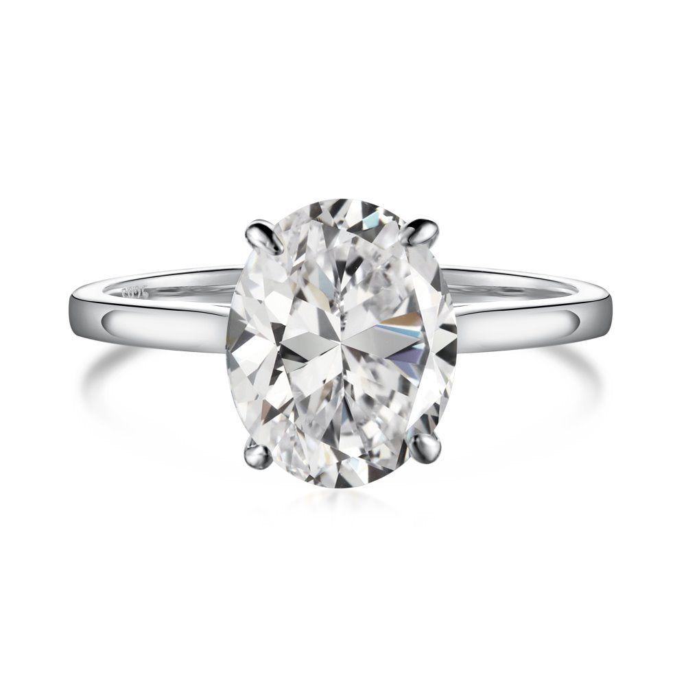 S925 Sterling Silver 5A Zircon Ring For Women